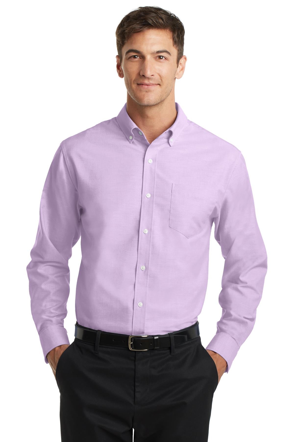 Custom Embroidery or DTF Print - Port Authority ® SuperPro ™ Oxford Shirt. S658
