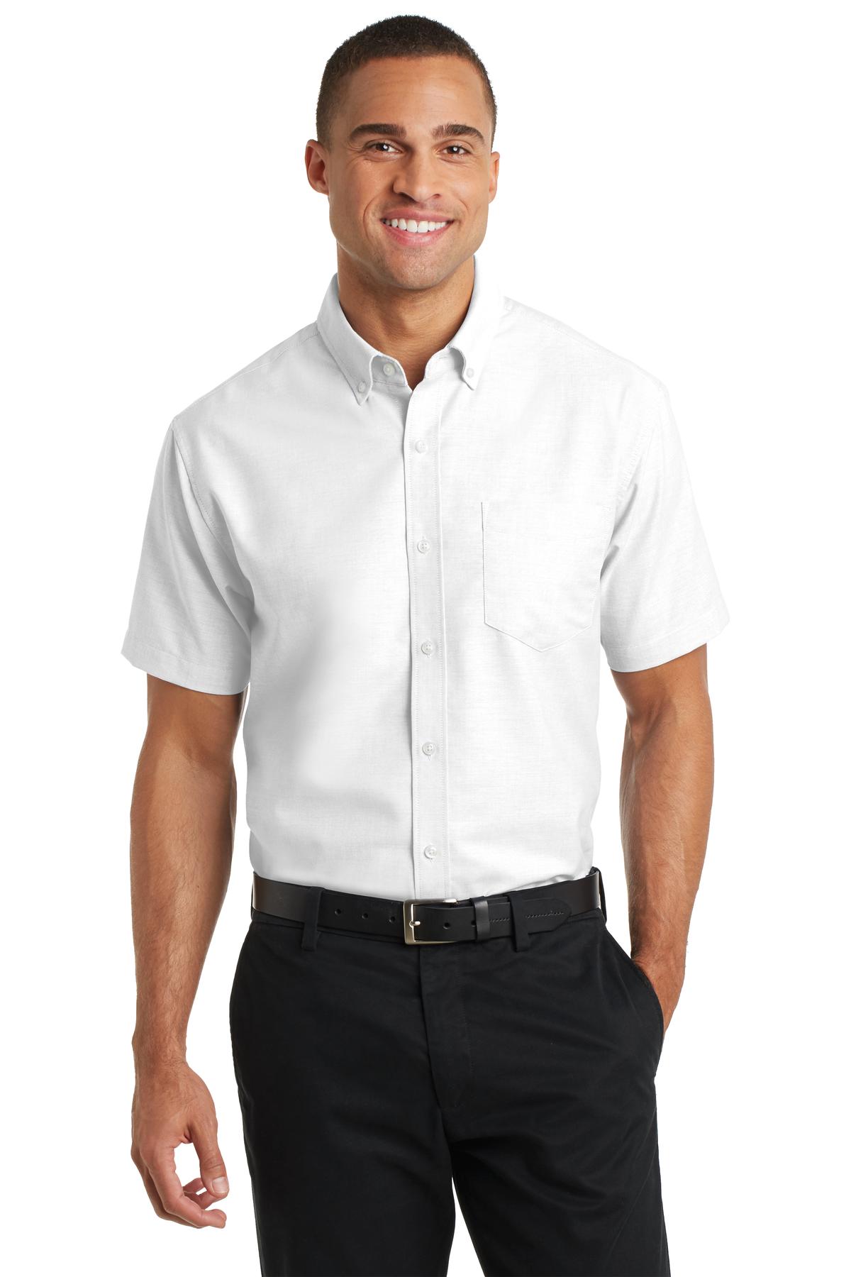 Custom Embroidery or DTF Print - Port Authority ® Short Sleeve SuperPro ™ Oxford Shirt. S659