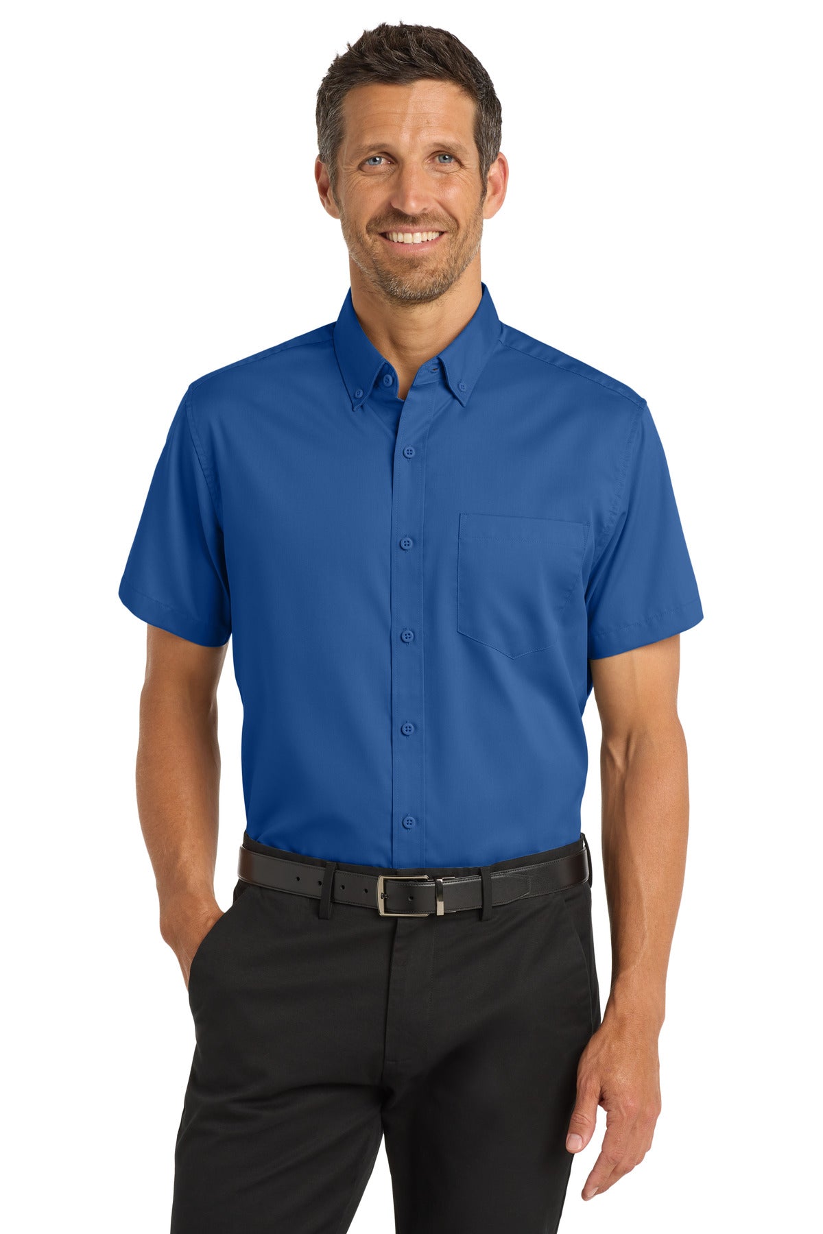 Custom Embroidery or DTF Print - Port Authority ® Short Sleeve SuperPro ™ Twill Shirt. S664