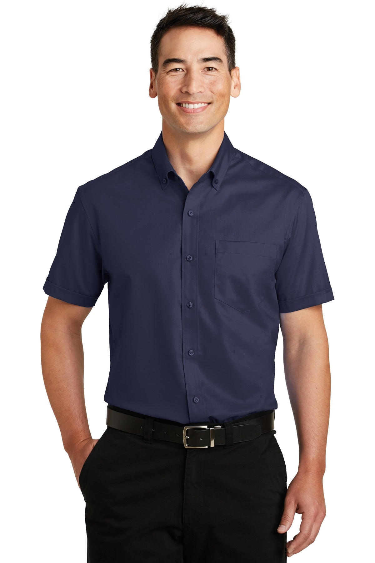 Custom Embroidered - Port Authority© Short Sleeve SuperPro© Twill Shirt. S664