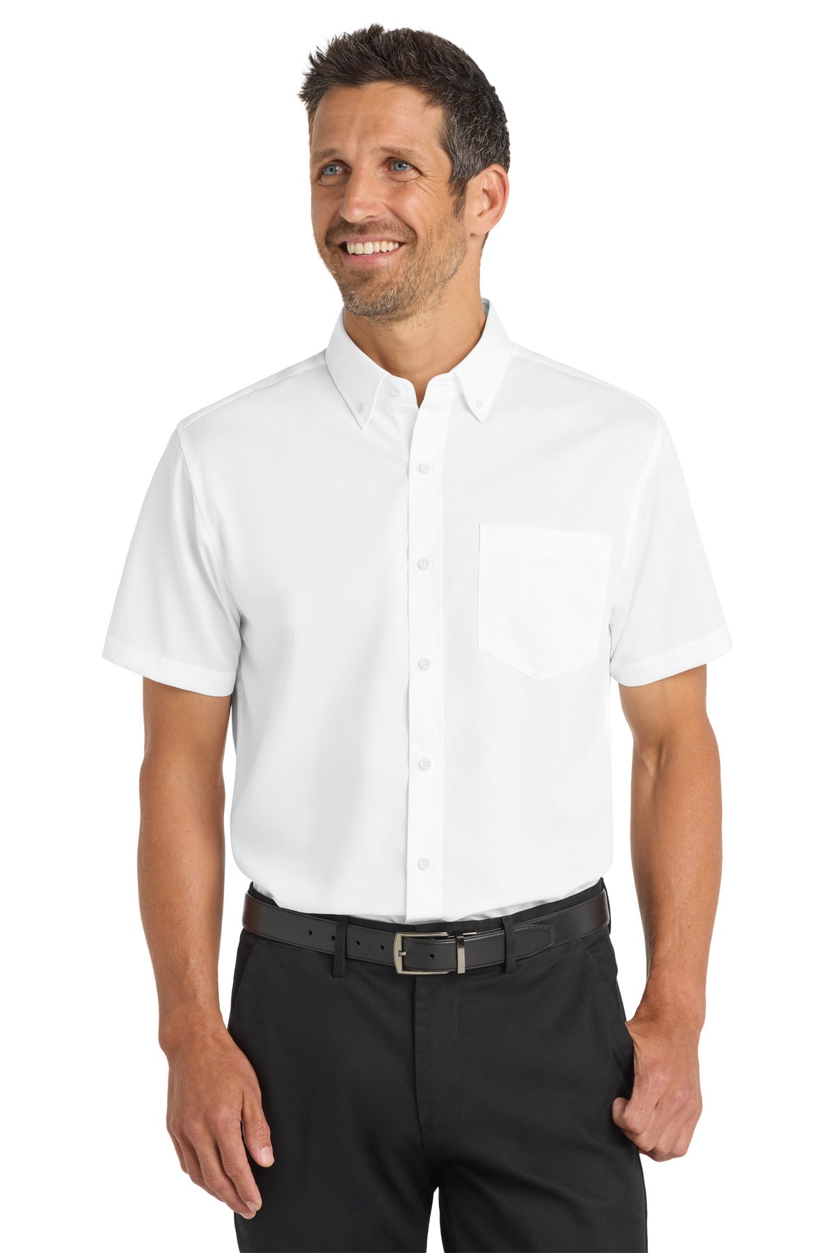 Custom Embroidery or DTF Print - Port Authority ® Short Sleeve SuperPro ™ Twill Shirt. S664
