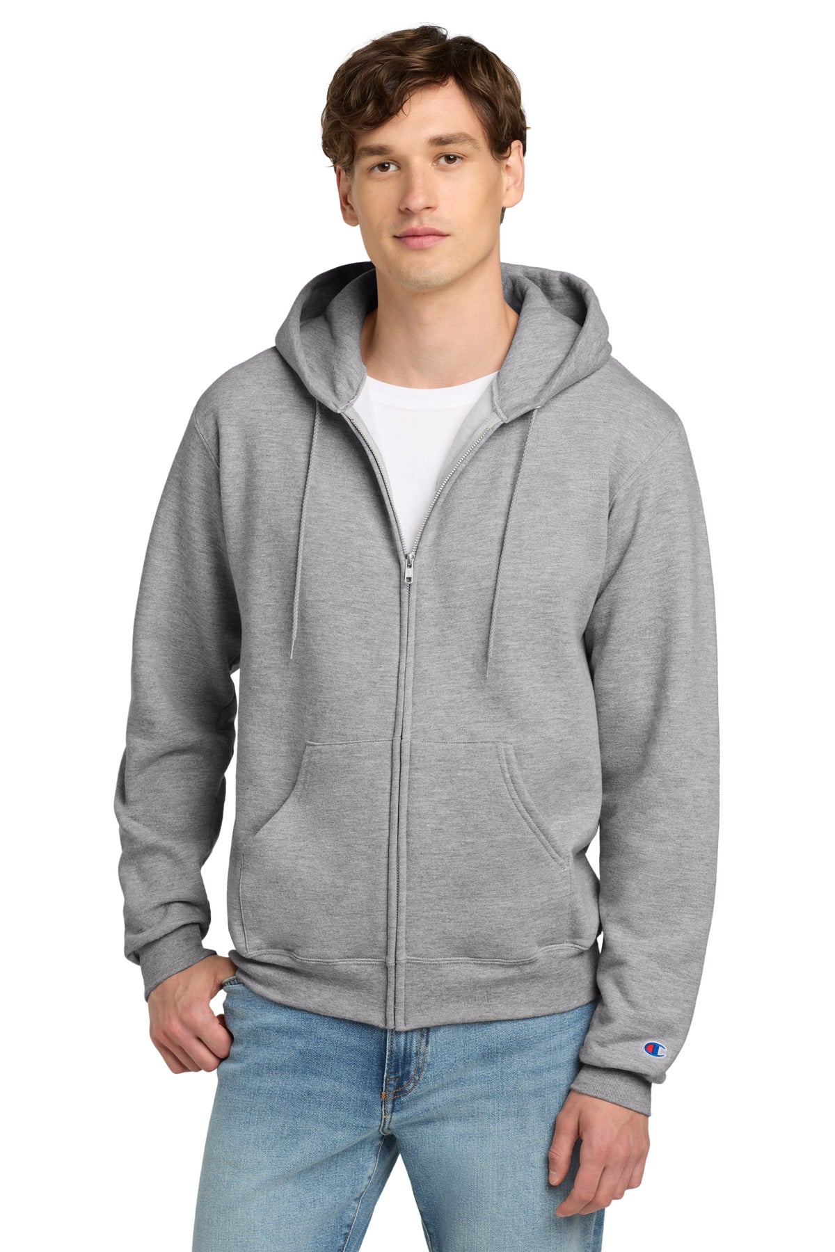 Custom Embroidery or DTF Print - Champion ® Powerblend ® Full-Zip Hoodie. S800
