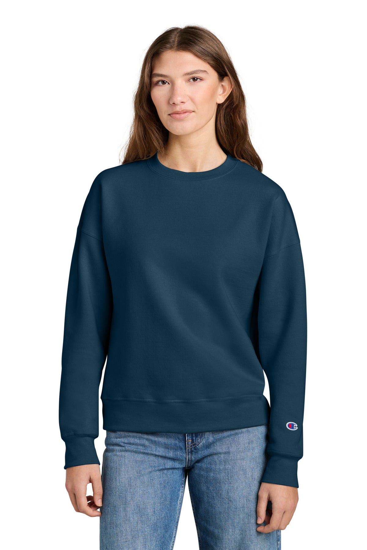 Custom Embroidery or DTF Print - Champion ® Women's Powerblend ® Crewneck Sweatshirt SL650
