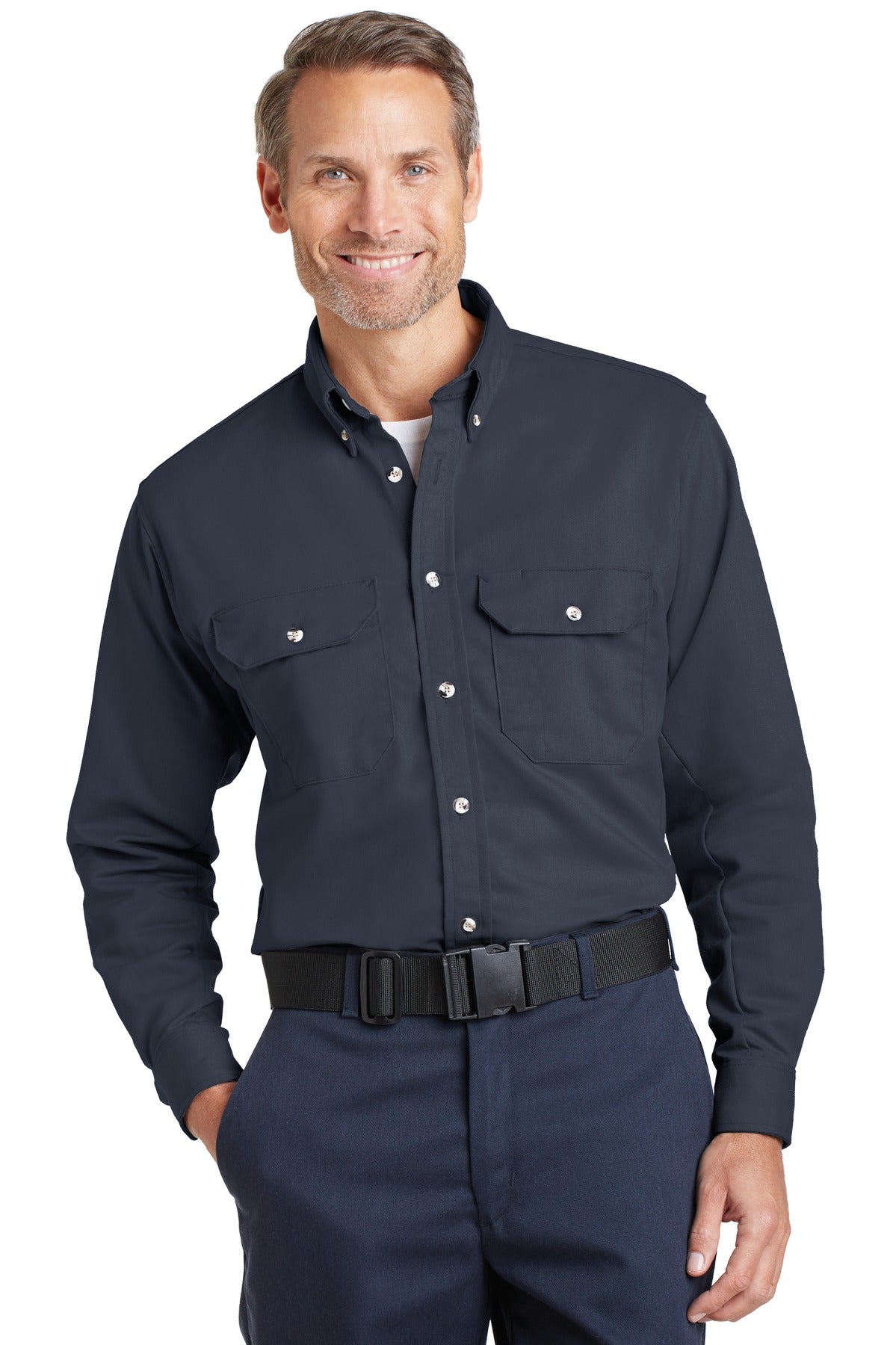Custom Embroidery or DTF Print - Bulwark ® EXCEL FR ® ComforTouch ® Dress Uniform Shirt. SLU2