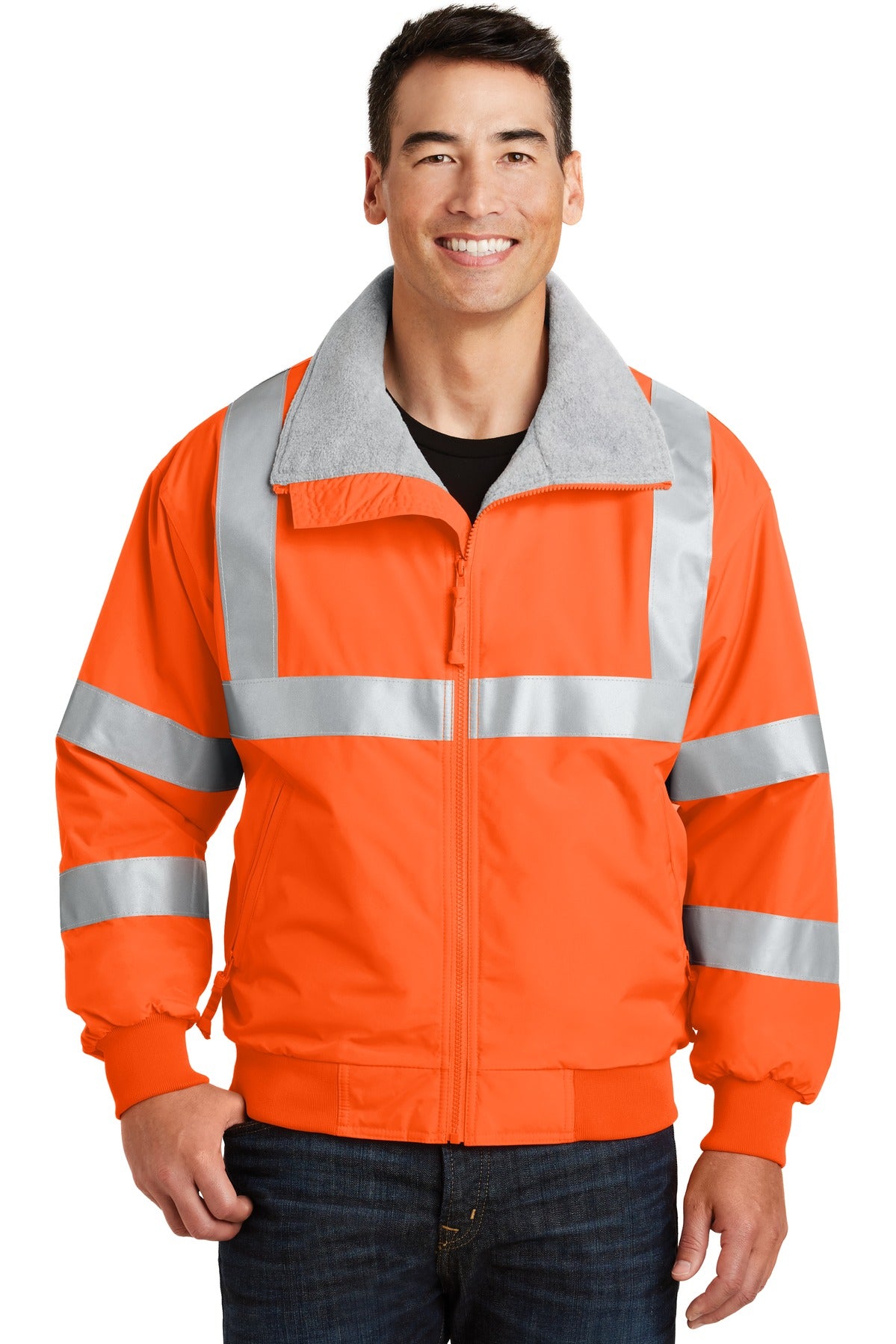 Custom Embroidery or DTF Print - Port Authority ® Enhanced Visibility Challenger™ Jacket with Reflective Taping. SRJ754