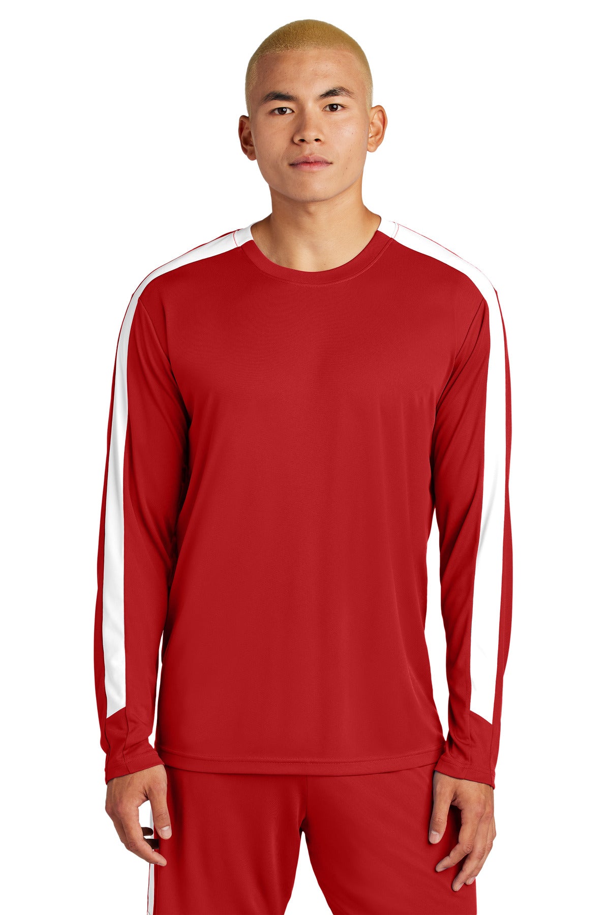 Custom Embroidery or DTF Print - Sport-Tek ® Competitor ™ United Long Sleeve Crew ST100LS