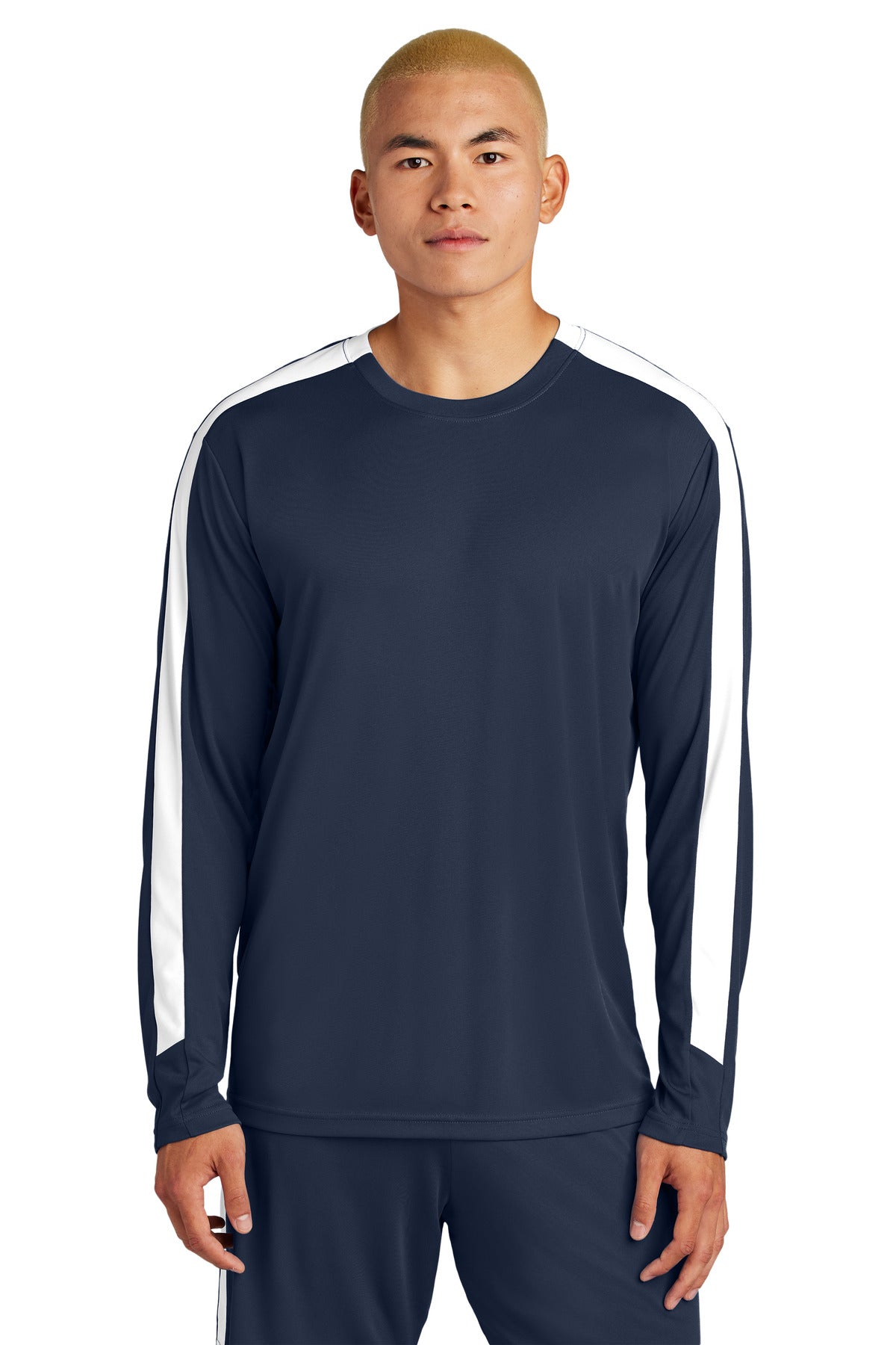 Custom Embroidery or DTF Print - Sport-Tek ® Competitor ™ United Long Sleeve Crew ST100LS