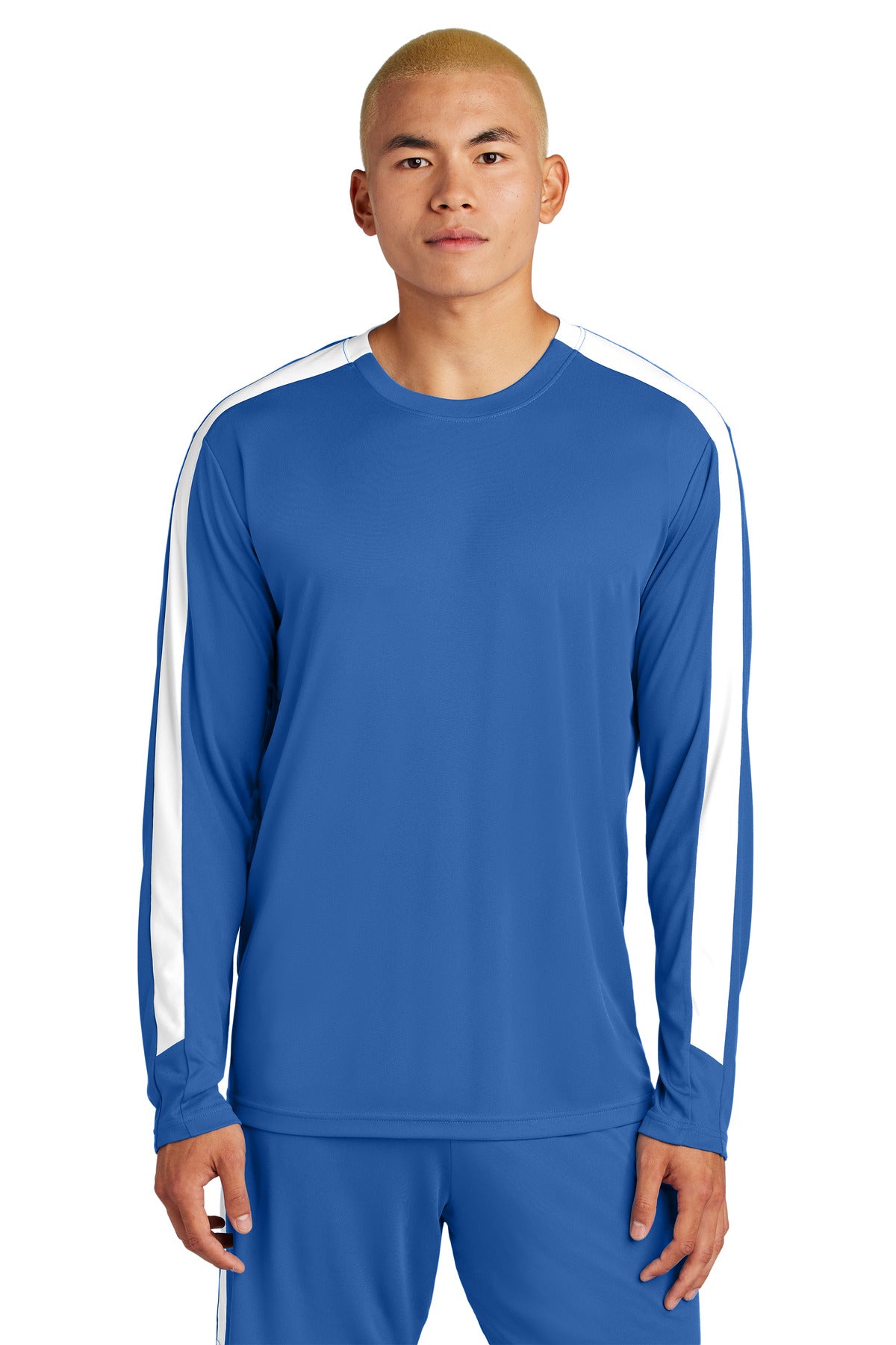 Custom Embroidery or DTF Print - Sport-Tek ® Competitor ™ United Long Sleeve Crew ST100LS