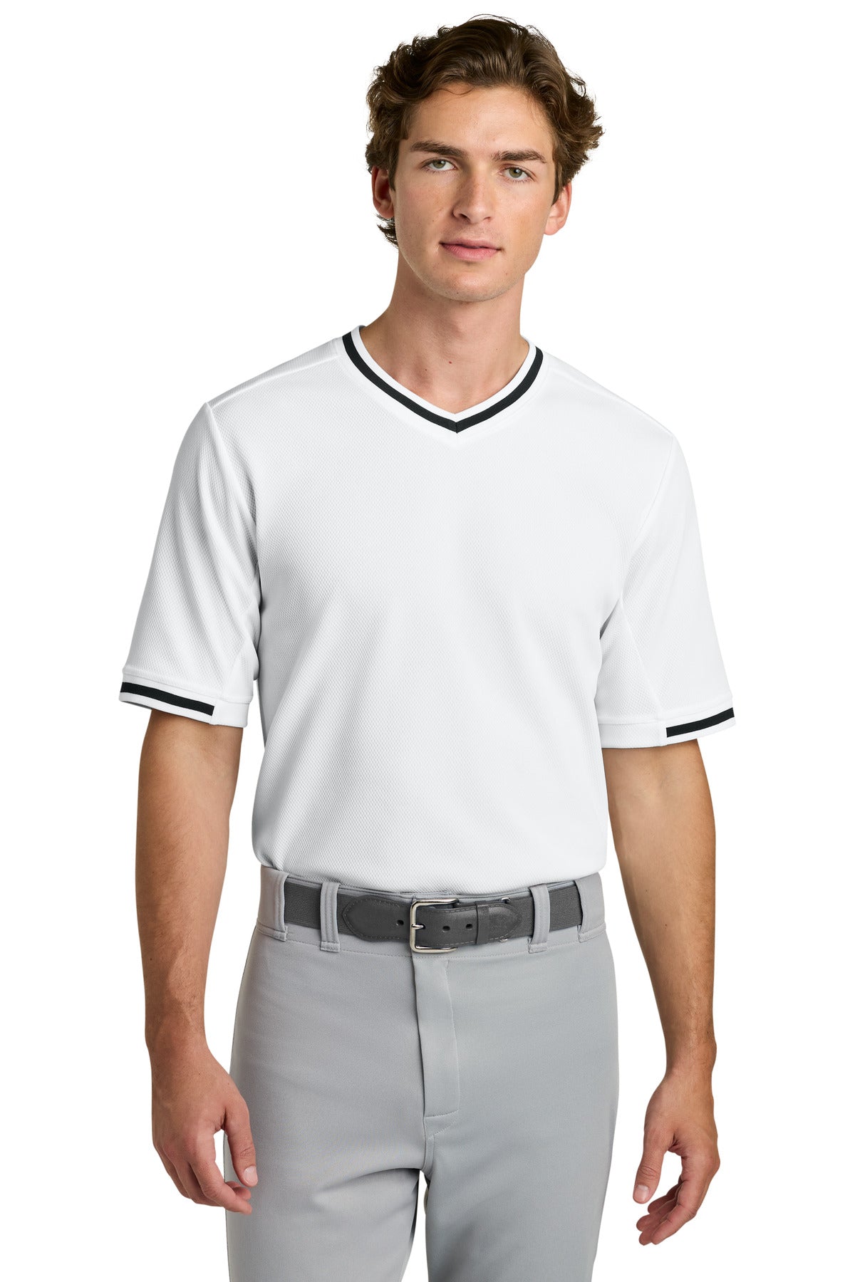 Custom Embroidery or DTF Print - Sport-Tek ® Tough Mesh V-Neck Baseball Jersey ST221