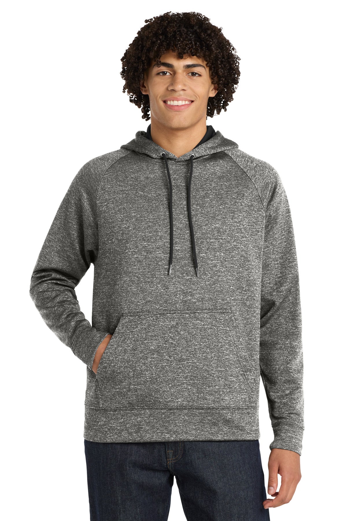 Custom Embroidery or DTF Print - Sport-Tek ® PosiCharge ® Electric Heather Fleece Hooded Pullover. ST225