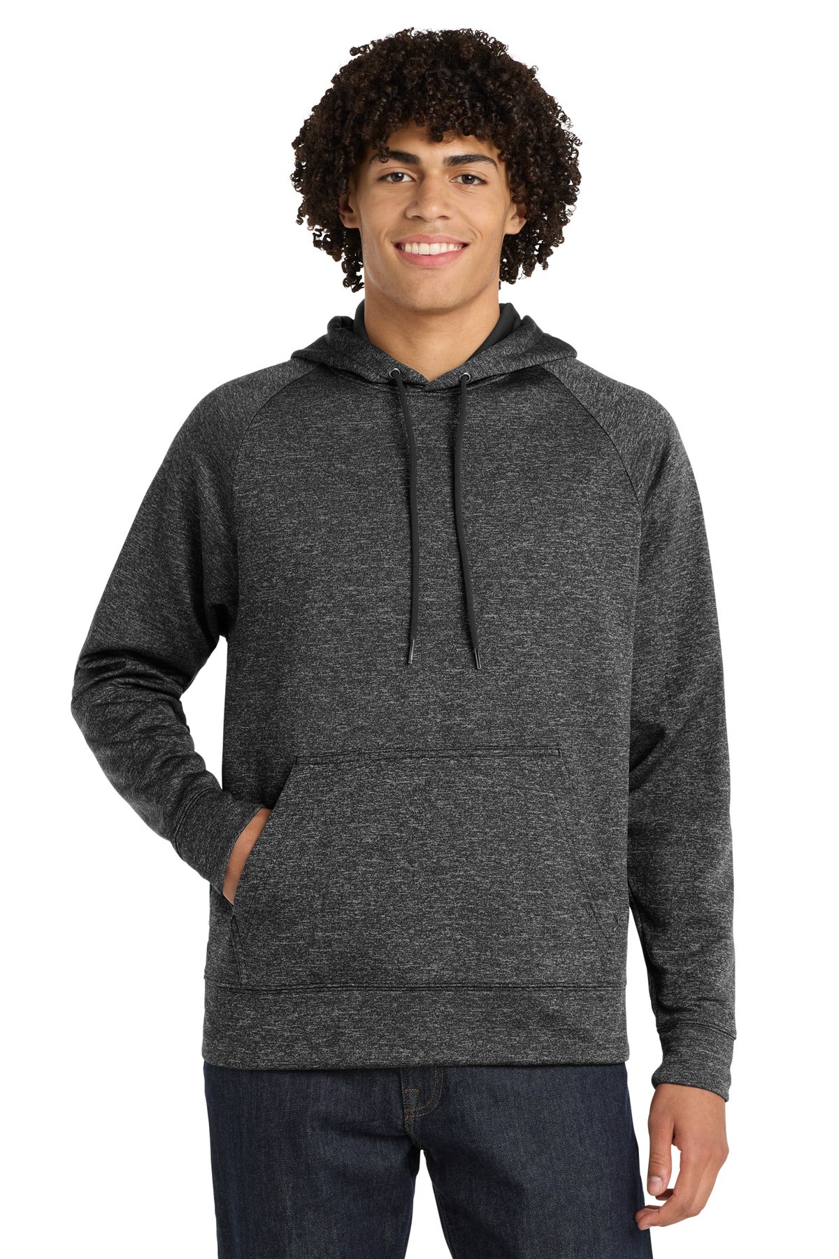 Custom Embroidery or DTF Print - Sport-Tek ® PosiCharge ® Electric Heather Fleece Hooded Pullover. ST225