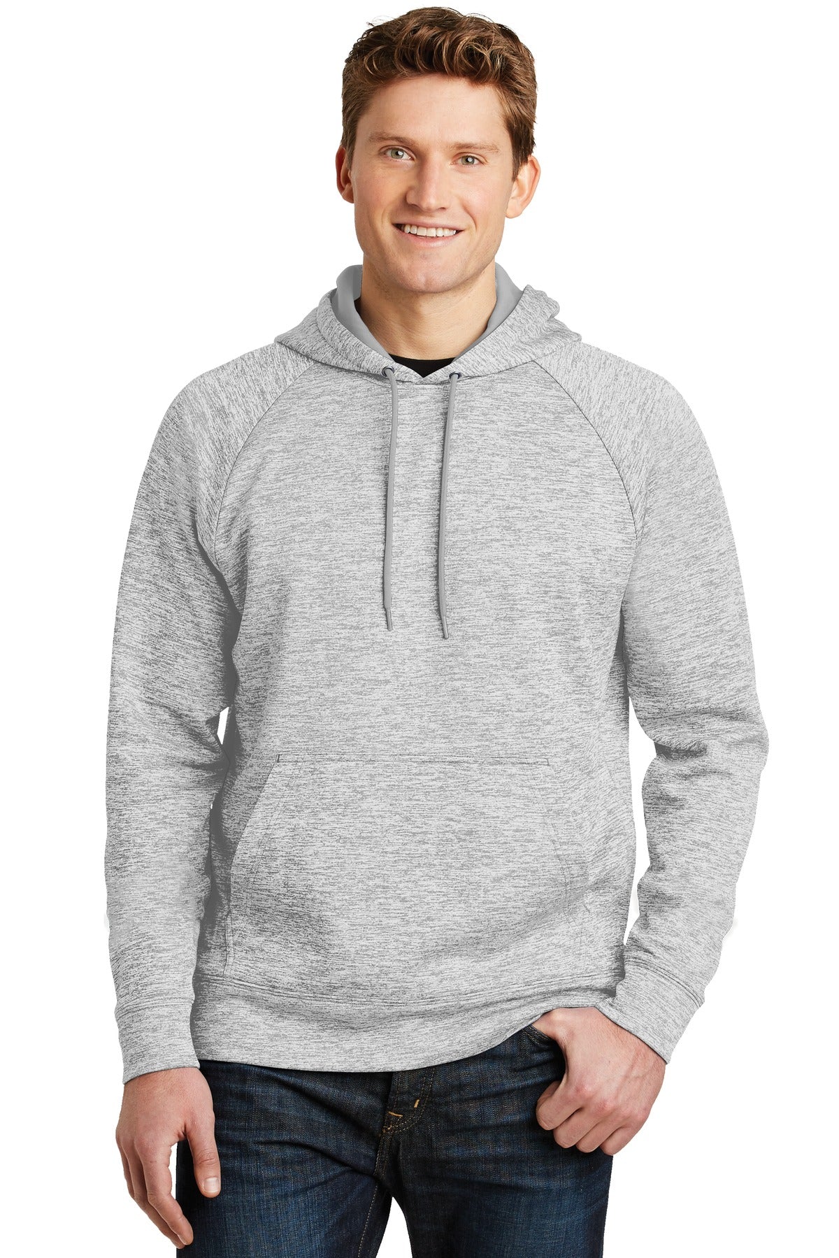 Custom Embroidered - Sport-Tek® PosiCharge® Electric Heather Fleece Hooded Pullover. ST225