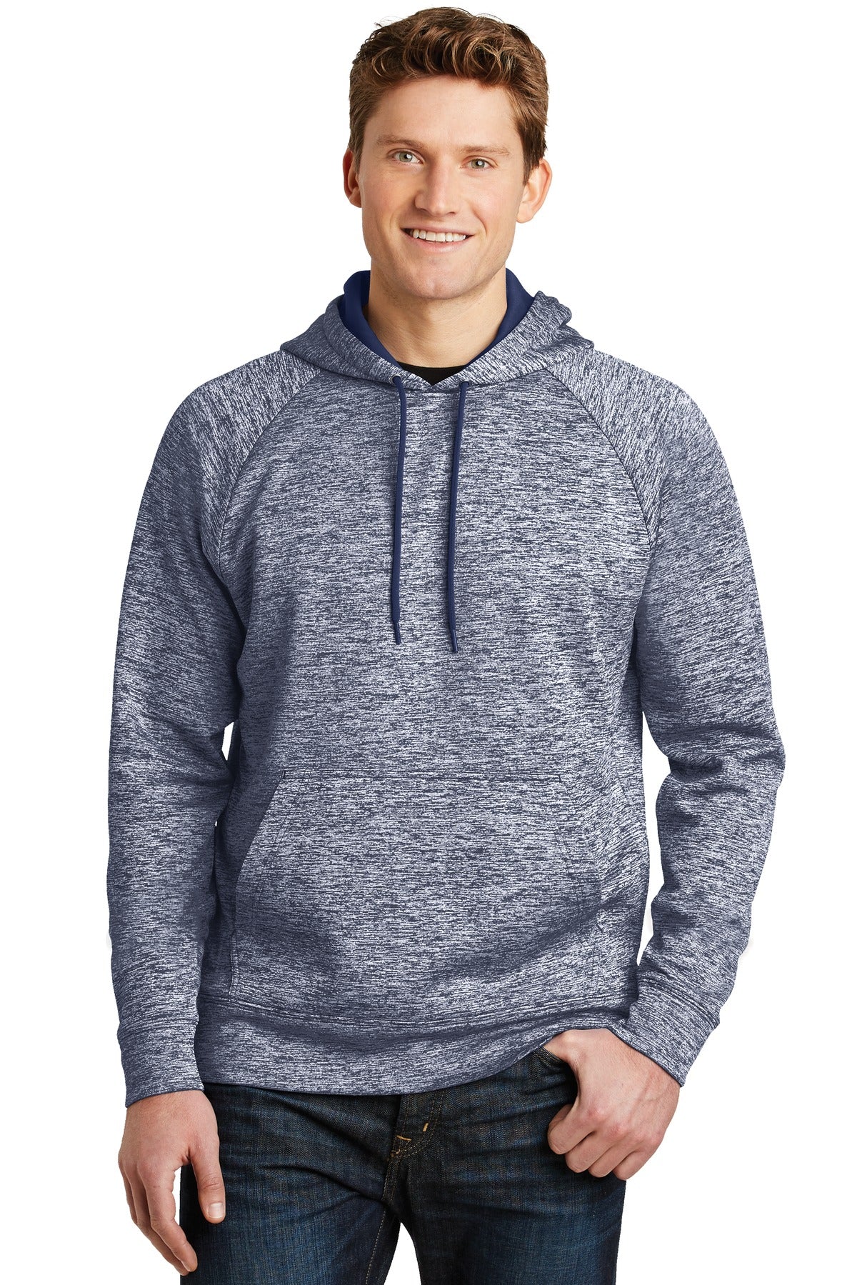 Custom Embroidered - Sport-Tek® PosiCharge® Electric Heather Fleece Hooded Pullover. ST225
