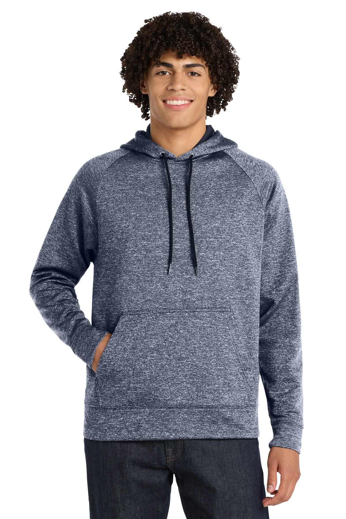 Custom Embroidery or DTF Print - Sport-Tek ® PosiCharge ® Electric Heather Fleece Hooded Pullover. ST225