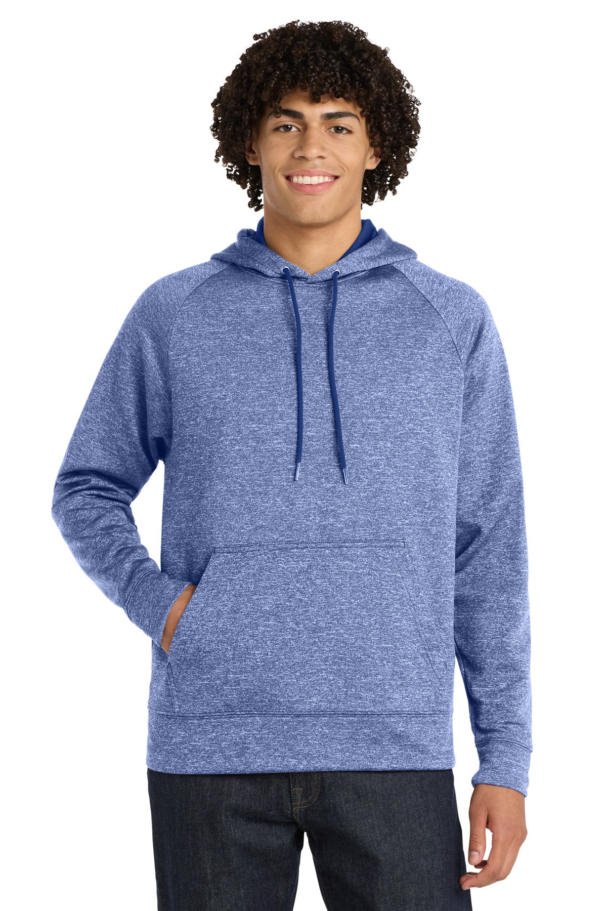 Custom Embroidery or DTF Print - Sport-Tek ® PosiCharge ® Electric Heather Fleece Hooded Pullover. ST225