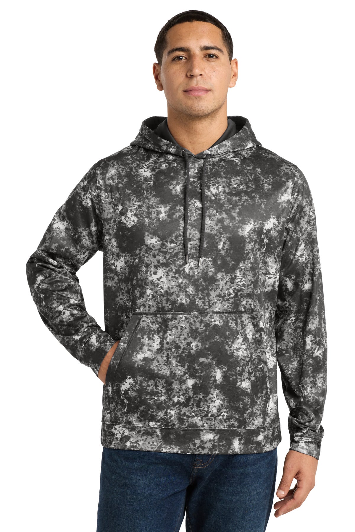 Custom Embroidery or DTF Print - Sport-Tek ® Sport-Wick ® Mineral Freeze Fleece Hooded Pullover. ST230