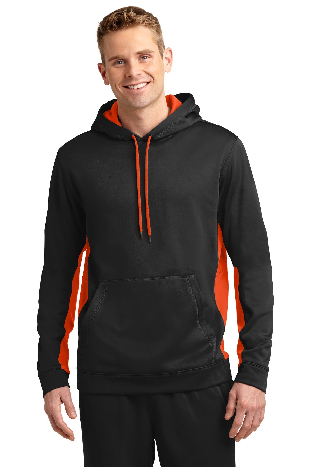 Custom Embroidered - Sport-Tek® Sport-Wick® Fleece Colorblock Hooded Pullover. ST235
