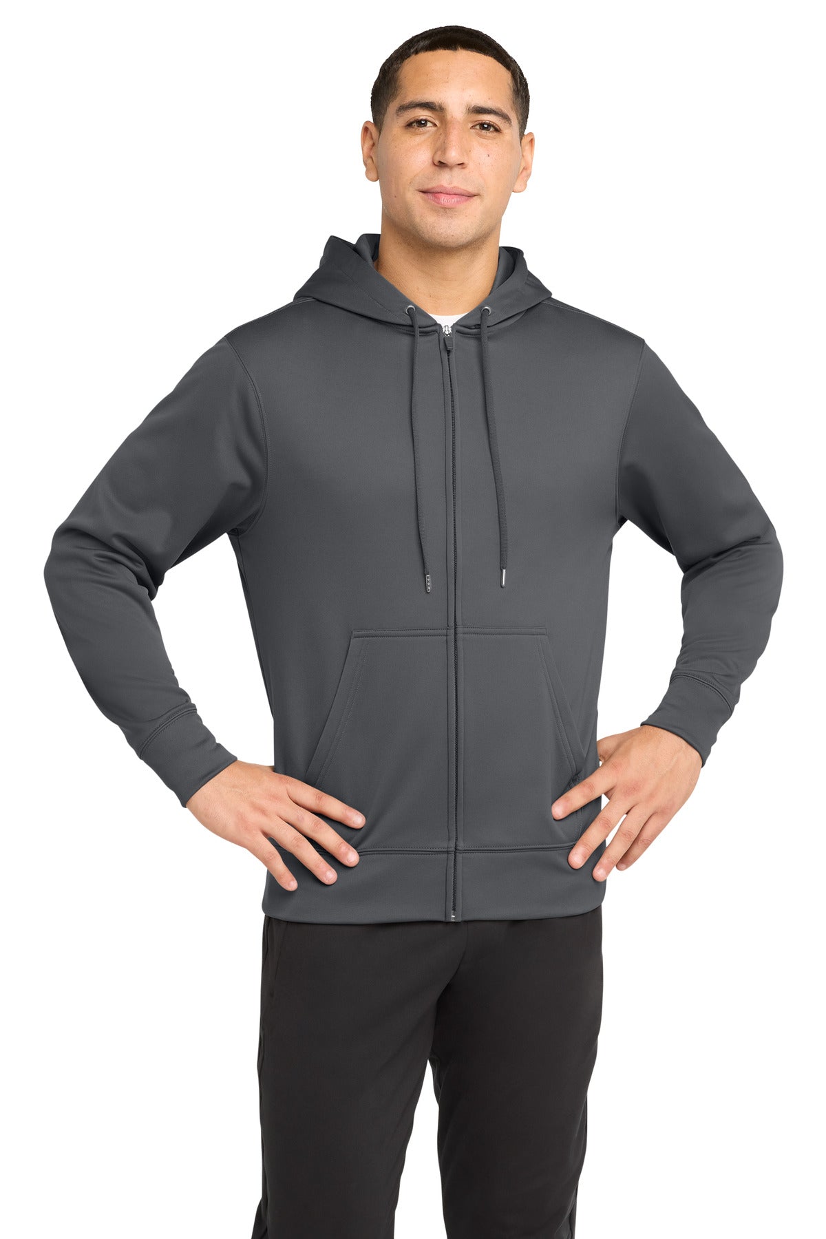 Custom Embroidery or DTF Print - Sport-Tek ® Sport-Wick ® Fleece Full-Zip Hooded Jacket. ST238