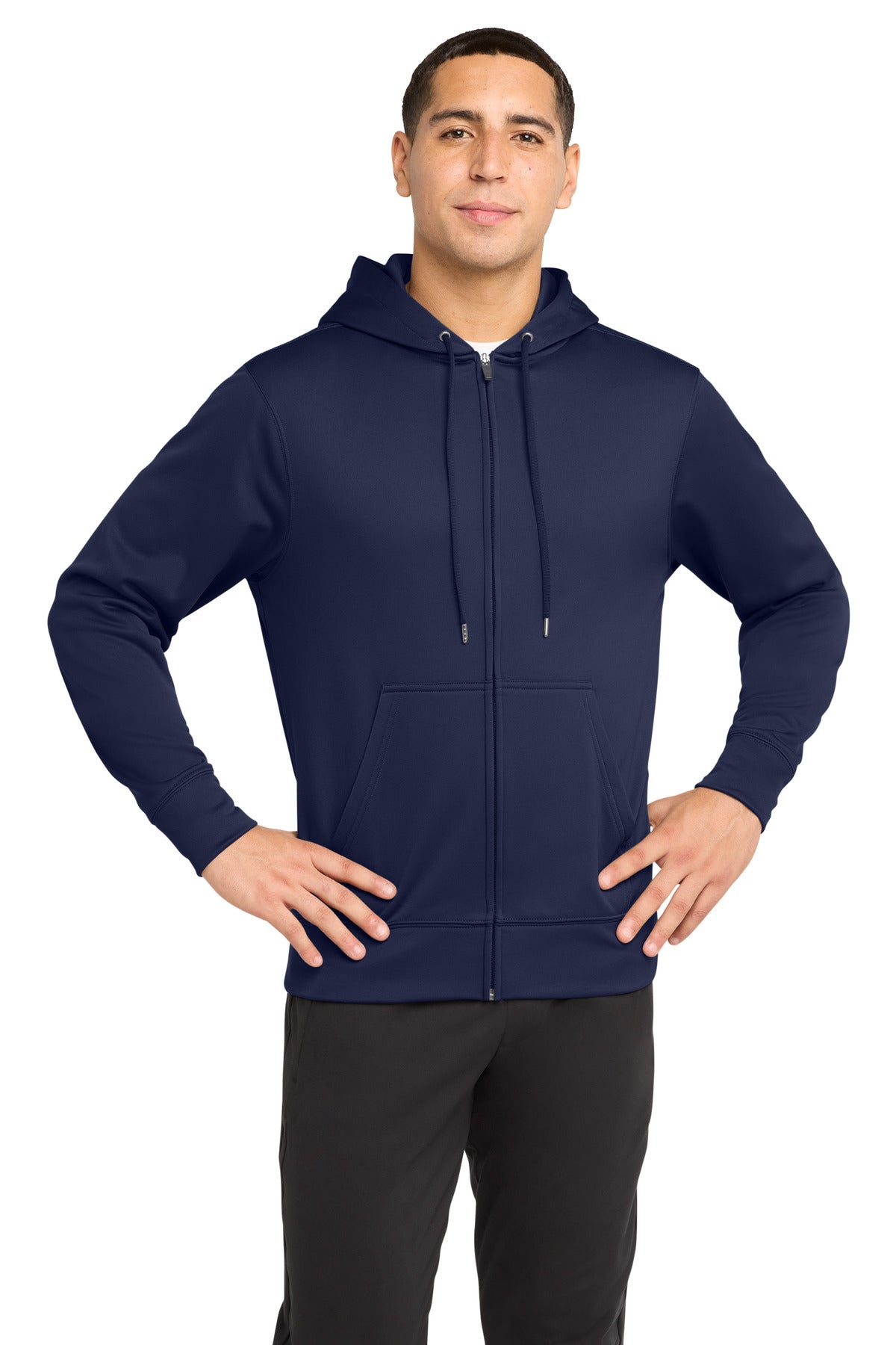Custom Embroidery or DTF Print - Sport-Tek ® Sport-Wick ® Fleece Full-Zip Hooded Jacket. ST238