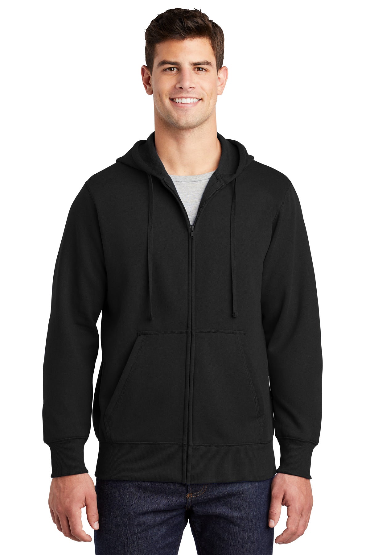 Custom Embroidered - Sport-Tek® Full-Zip Hooded Sweatshirt. ST258