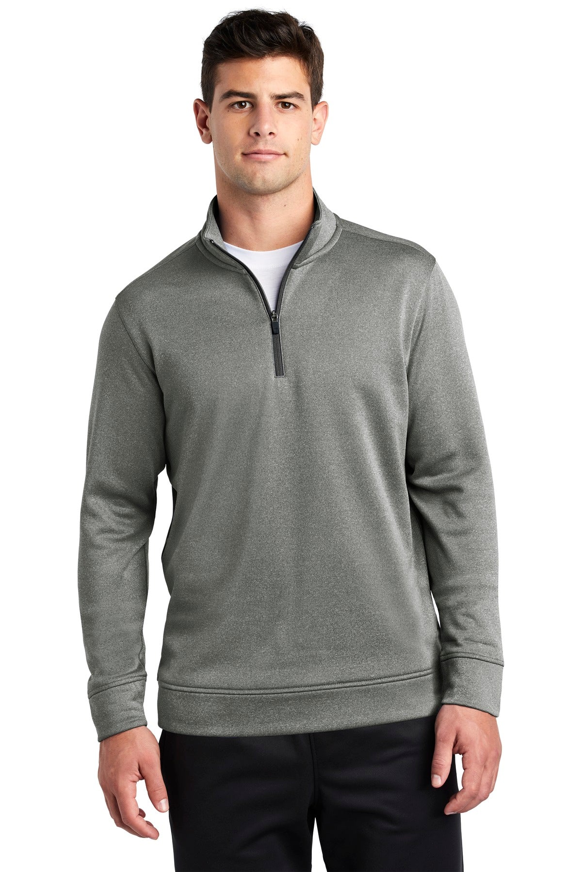Custom Embroidered - Sport-Tek ® PosiCharge ® Sport-Wick ® Heather Fleece 1/4-Zip Pullover. ST263