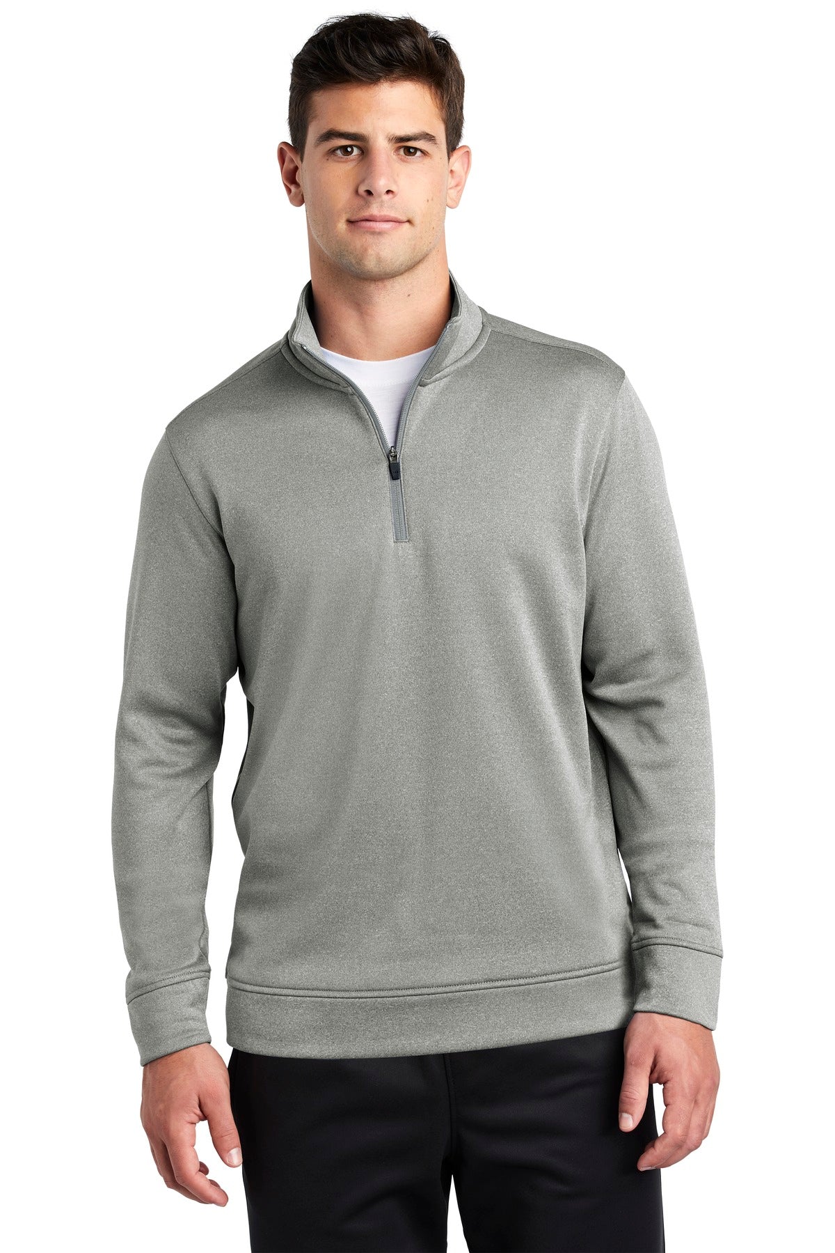 Custom Embroidered - Sport-Tek ® PosiCharge ® Sport-Wick ® Heather Fleece 1/4-Zip Pullover. ST263