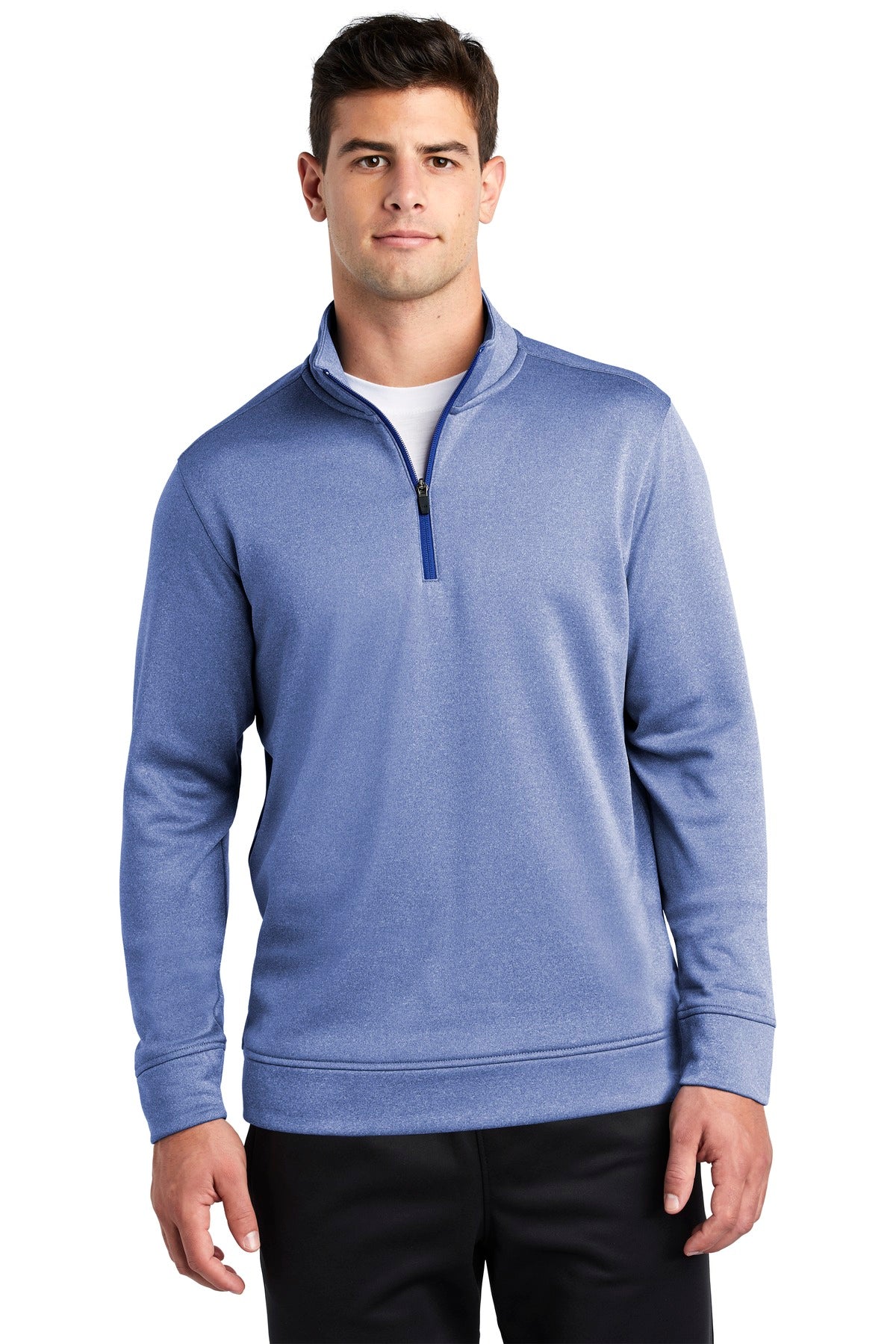 Custom Embroidered - Sport-Tek ® PosiCharge ® Sport-Wick ® Heather Fleece 1/4-Zip Pullover. ST263