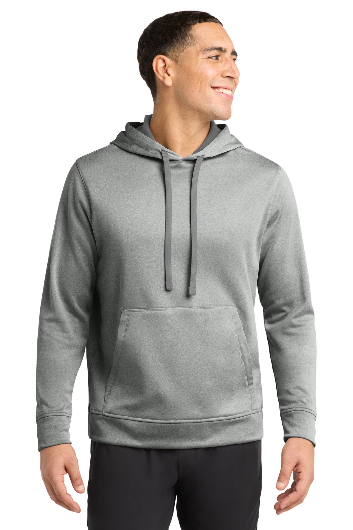 Custom Embroidery or DTF Print - Sport-Tek ® PosiCharge ® Sport-Wick ® Heather Fleece Hooded Pullover. ST264
