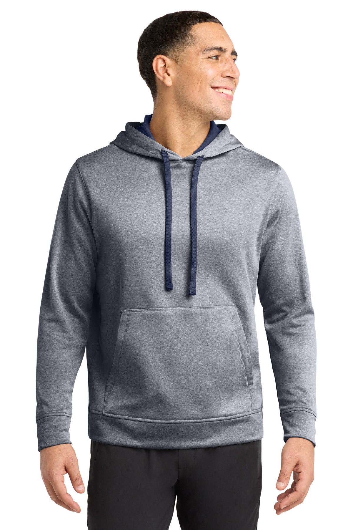 Custom Embroidery or DTF Print - Sport-Tek ® PosiCharge ® Sport-Wick ® Heather Fleece Hooded Pullover. ST264