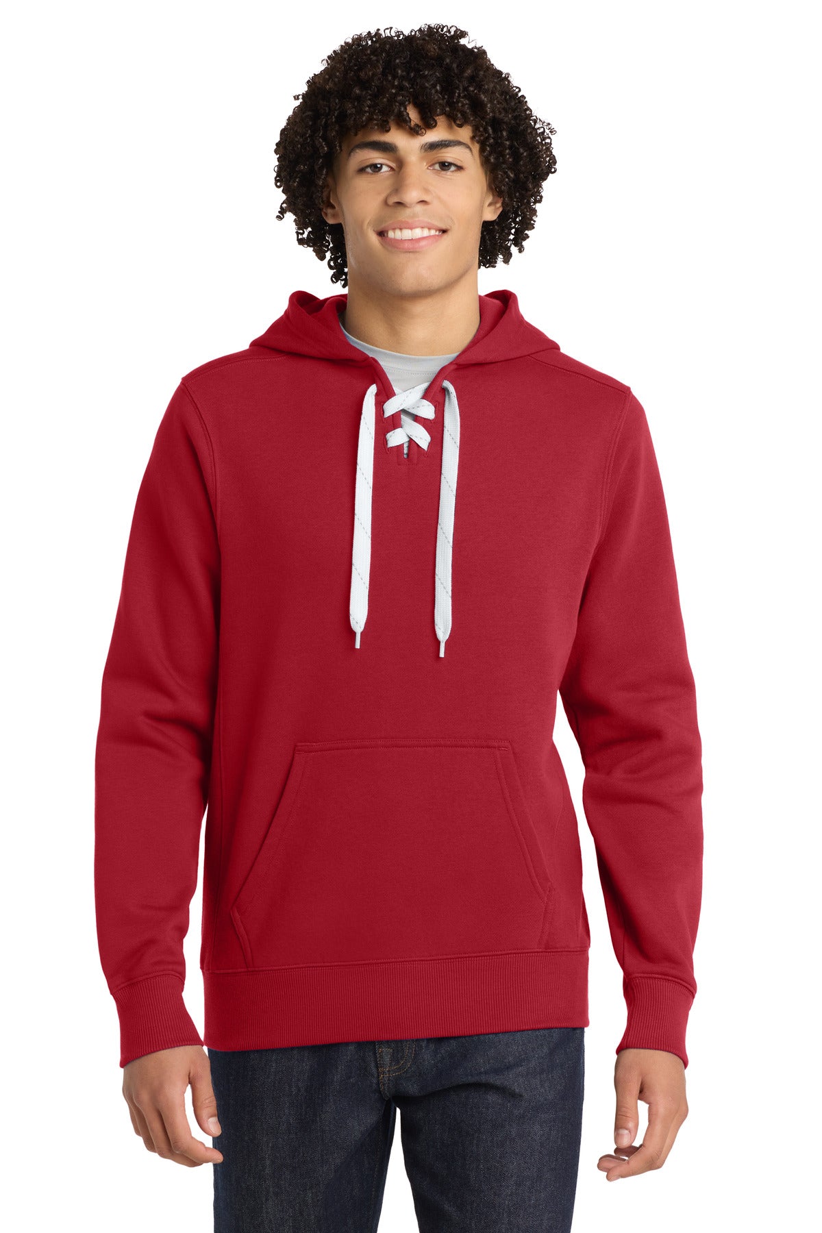 Custom Embroidery or DTF Print - Sport-Tek ® Lace Up Pullover Hooded Sweatshirt. ST271