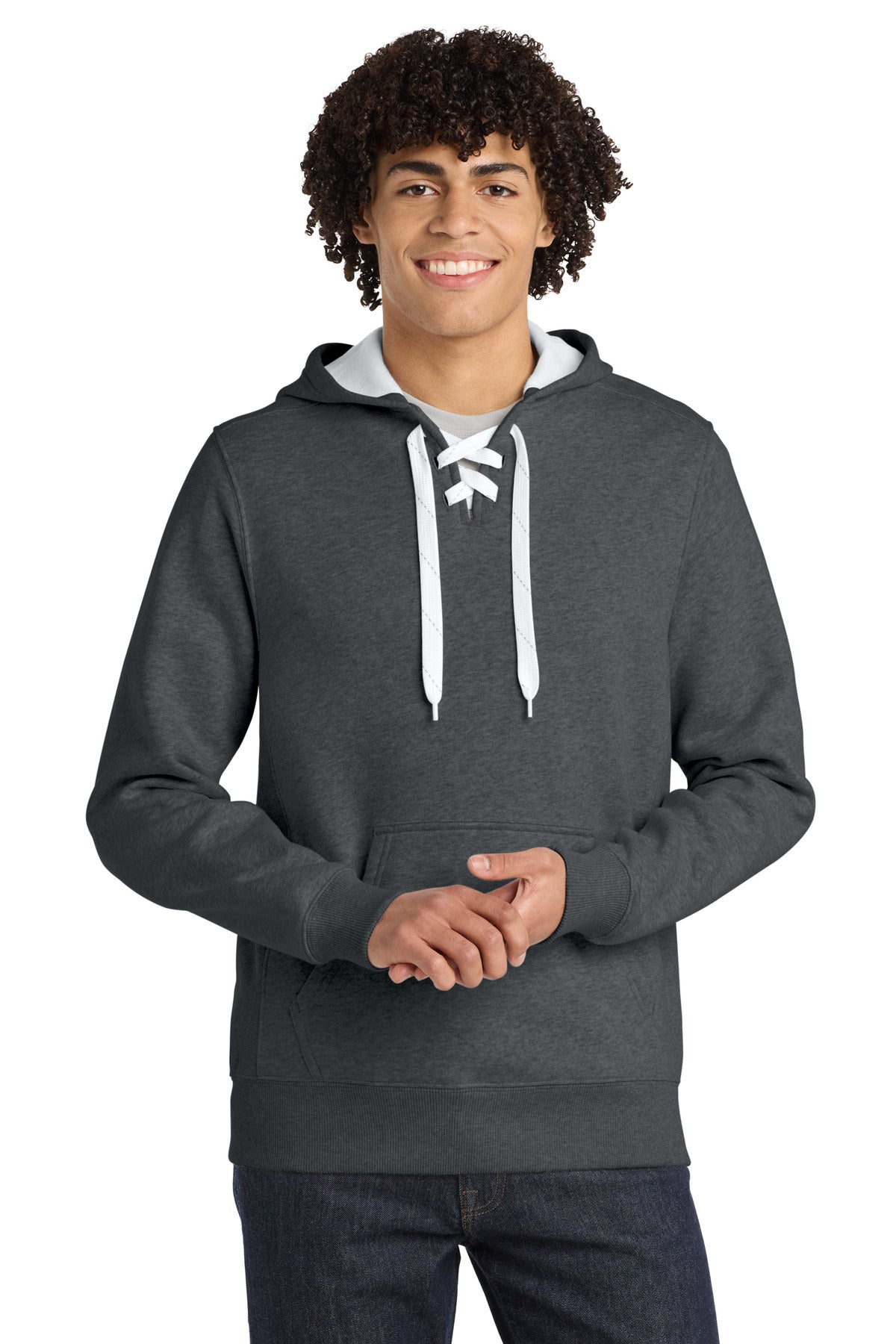 Custom Embroidery or DTF Print - Sport-Tek ® Lace Up Pullover Hooded Sweatshirt. ST271