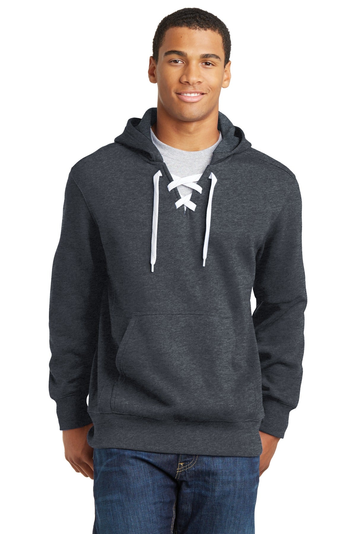 Custom Embroidered or DTF Print on Sport-Tek ® Lace Up Pullover Hooded Sweatshirt. ST271