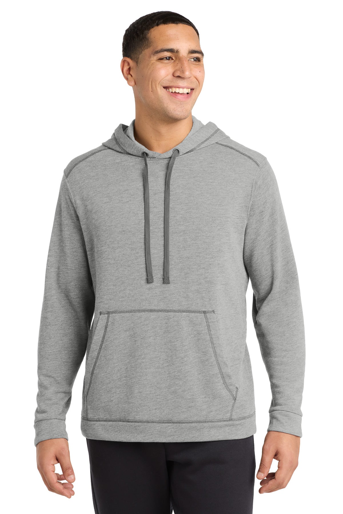 Custom Embroidery or DTF Print - Sport-Tek ® PosiCharge ® Tri-Blend Wicking Fleece Hooded Pullover. ST296