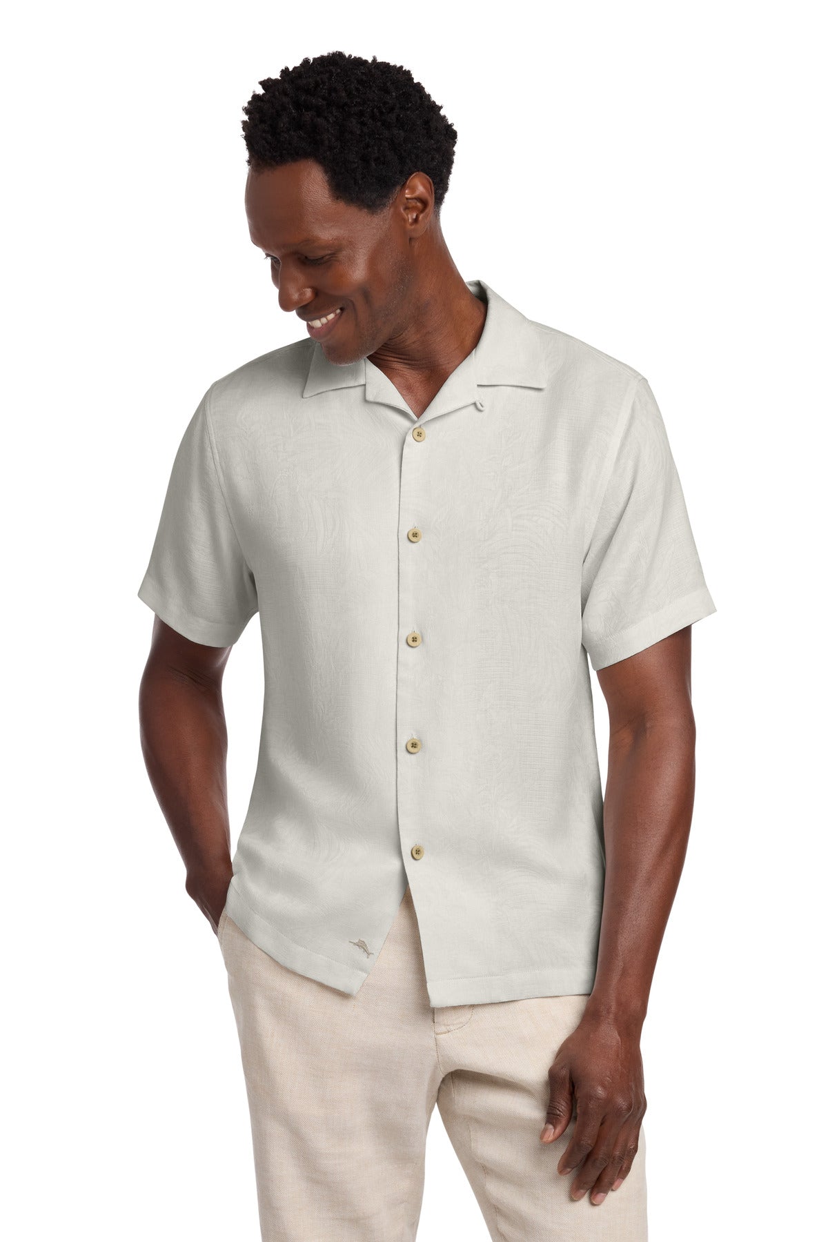 Custom Embroidery or DTF Print - Tommy Bahama ® Tropic Isles Short Sleeve Shirt ST325384TB