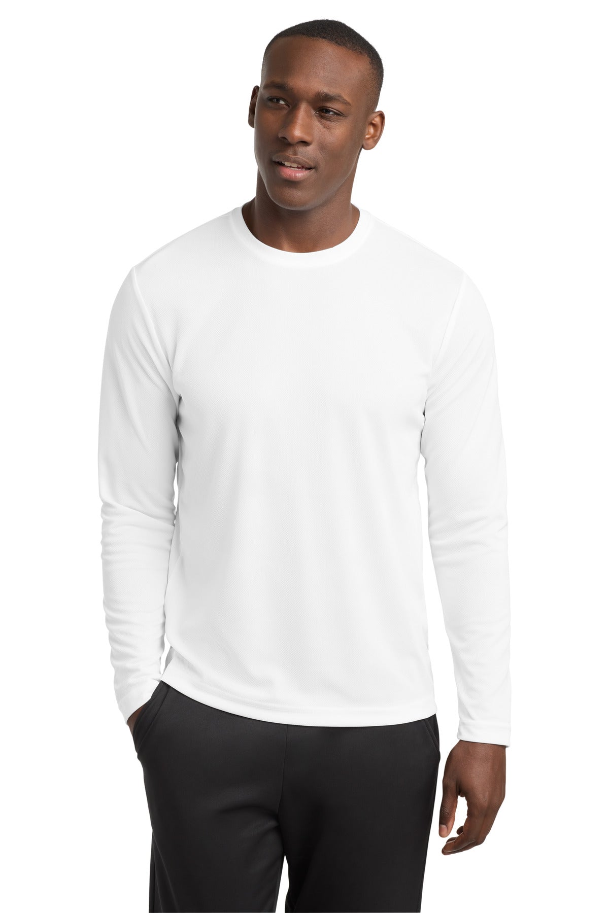 Custom Embroidery or DTF Print - Sport-Tek ® PosiCharge ® RacerMesh ® Long Sleeve Tee. ST340LS