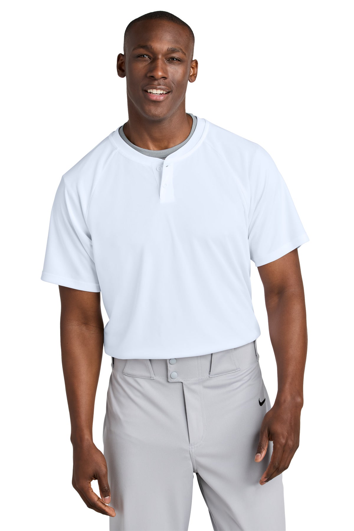 Custom Embroidery or DTF Print - Sport-Tek ® PosiCharge ® Competitor ™ 2-Button Henley ST359