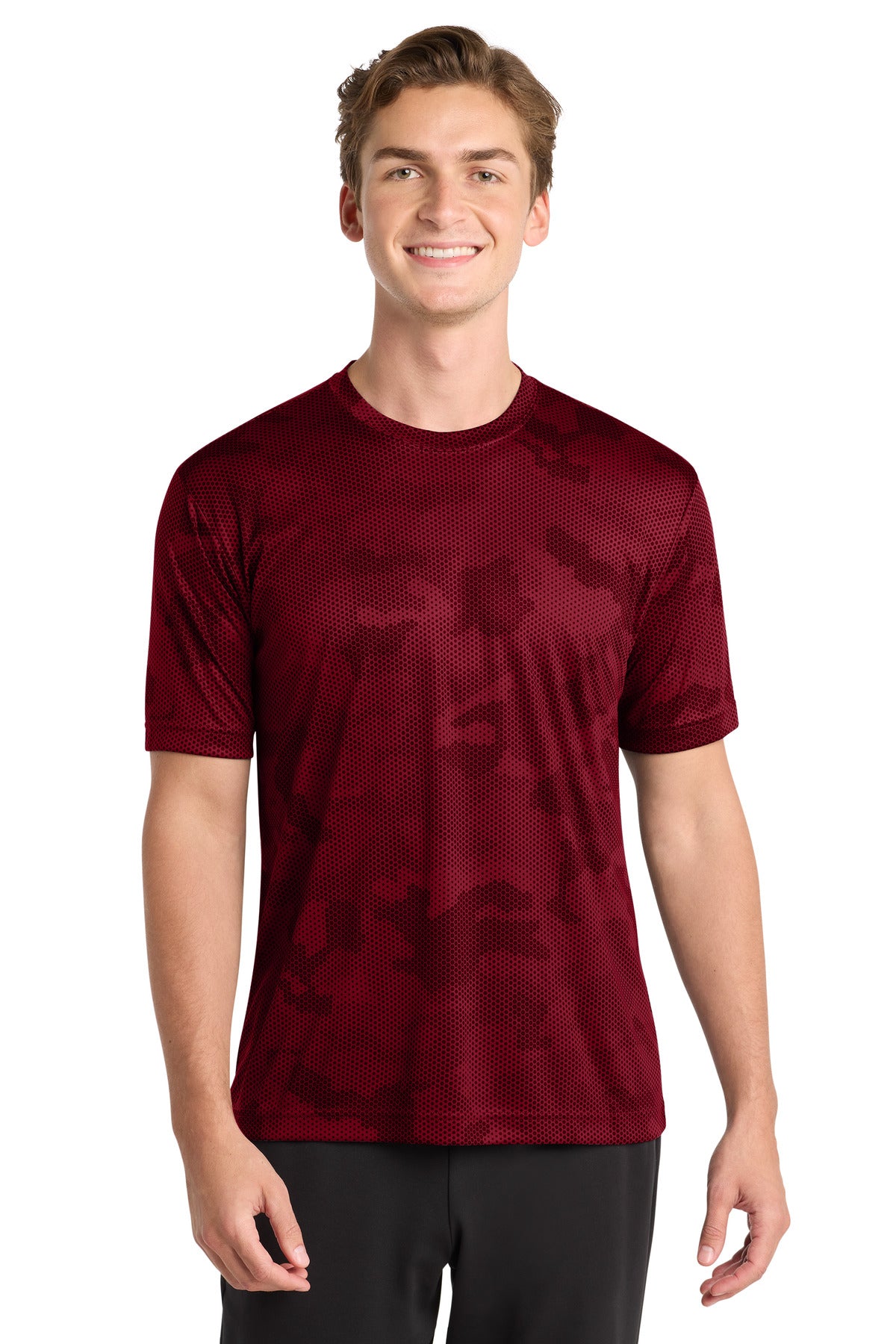 Custom Embroidery or DTF Print - Sport-Tek ® CamoHex Tee. ST370