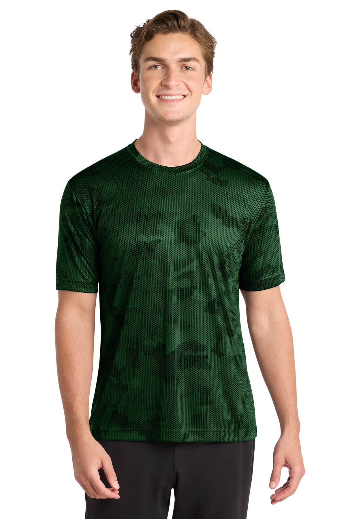 Custom Embroidery or DTF Print - Sport-Tek ® CamoHex Tee. ST370