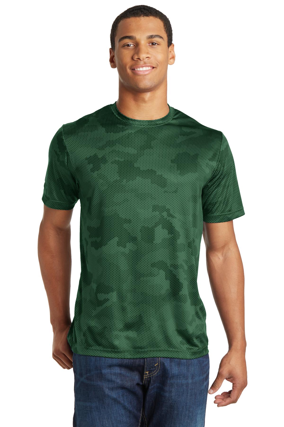Custom Embroidered - Sport-Tek® CamoHex Tee. ST370