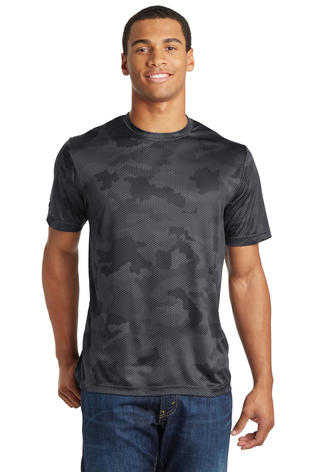 Custom Embroidered - Sport-Tek® CamoHex Tee. ST370