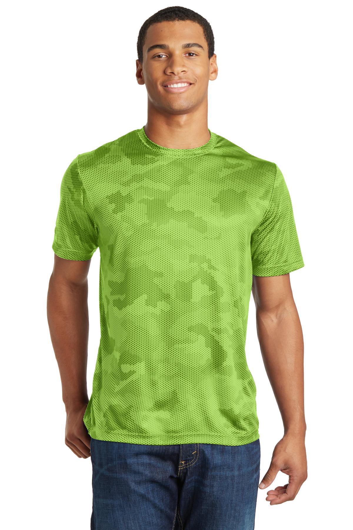 Custom Embroidered - Sport-Tek® CamoHex Tee. ST370
