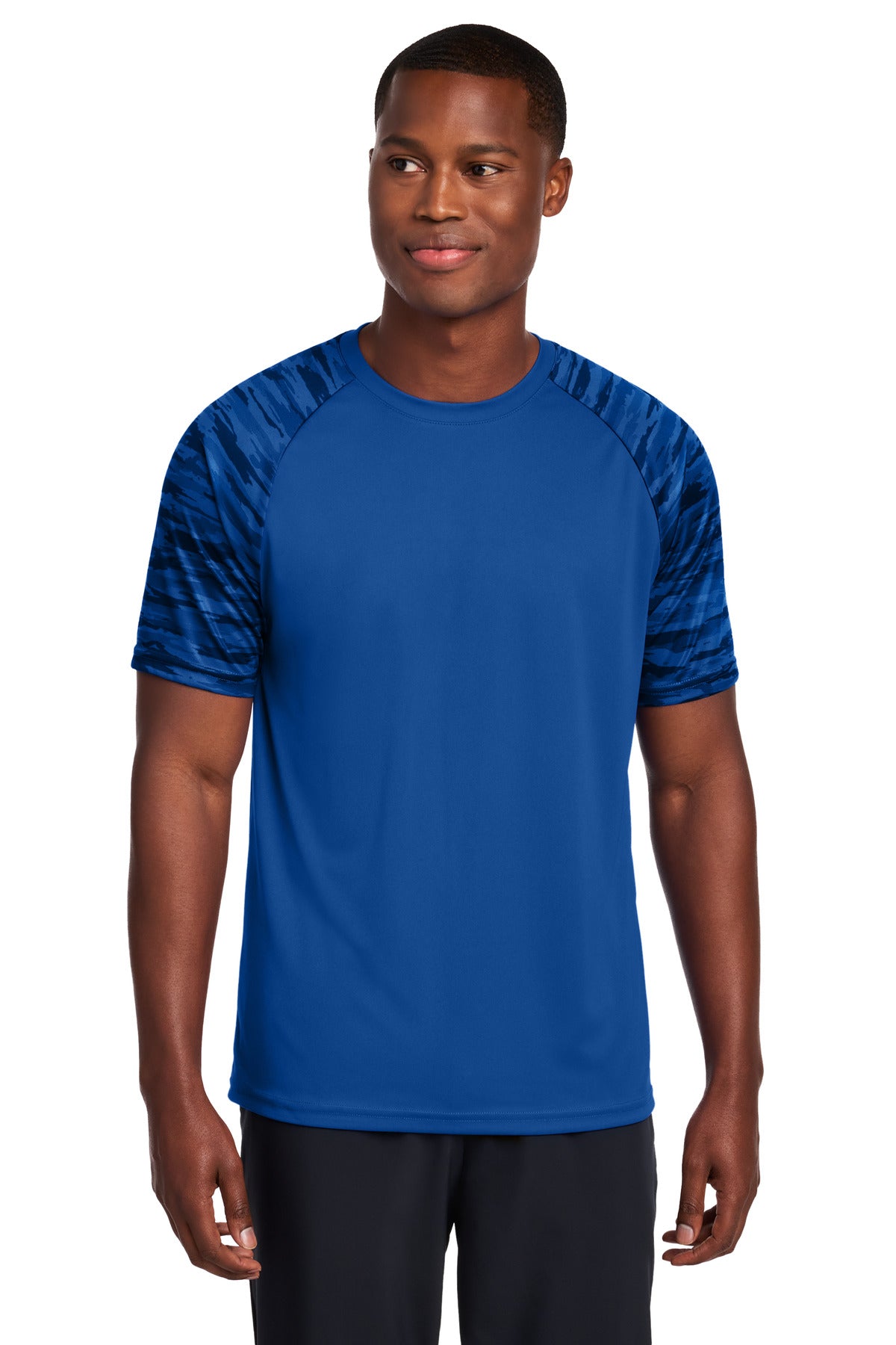 Custom Embroidery or DTF Print - Sport-Tek ® Drift Camo Colorblock Tee ST376