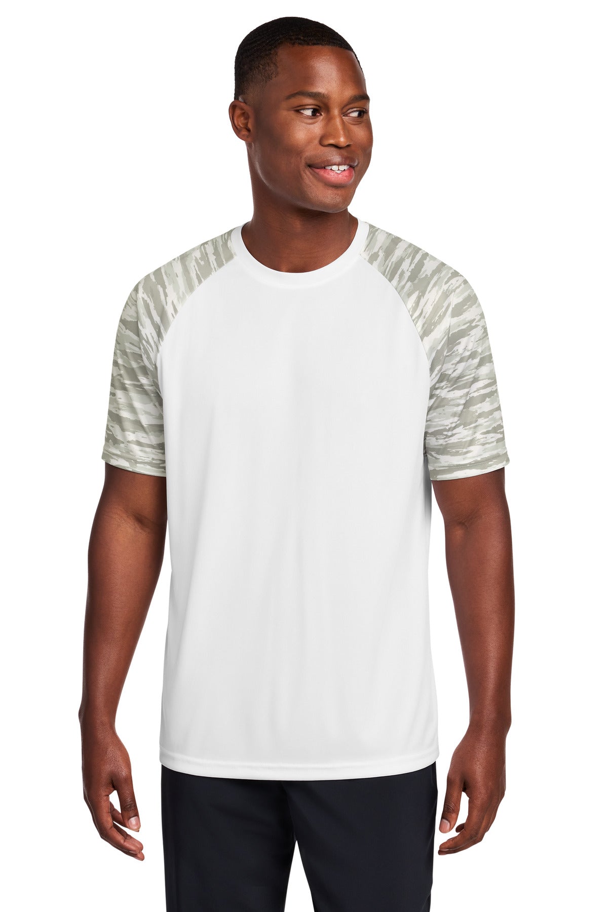 Custom Embroidery or DTF Print - Sport-Tek ® Drift Camo Colorblock Tee ST376
