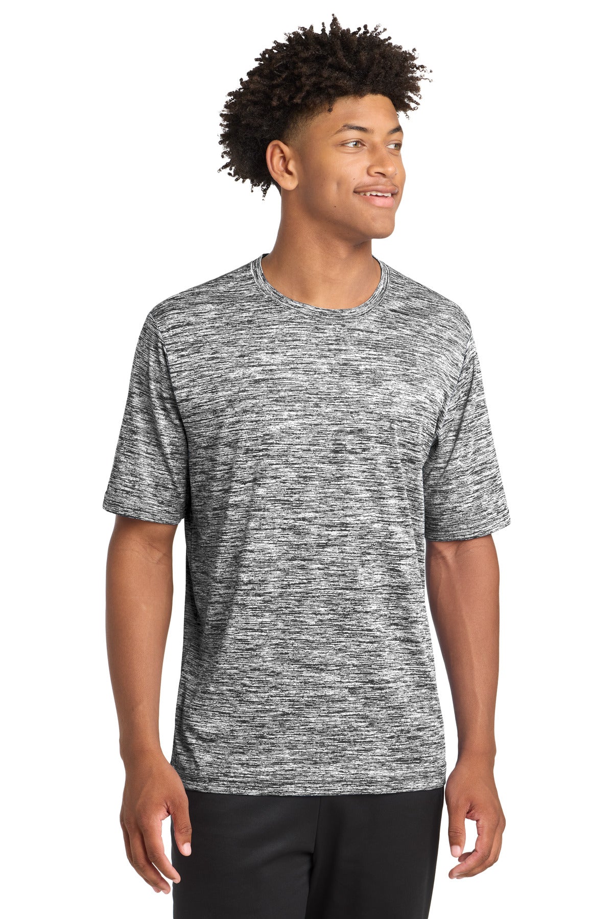 Custom Embroidery or DTF Print - Sport-Tek ® PosiCharge ® Electric Heather Tee. ST390