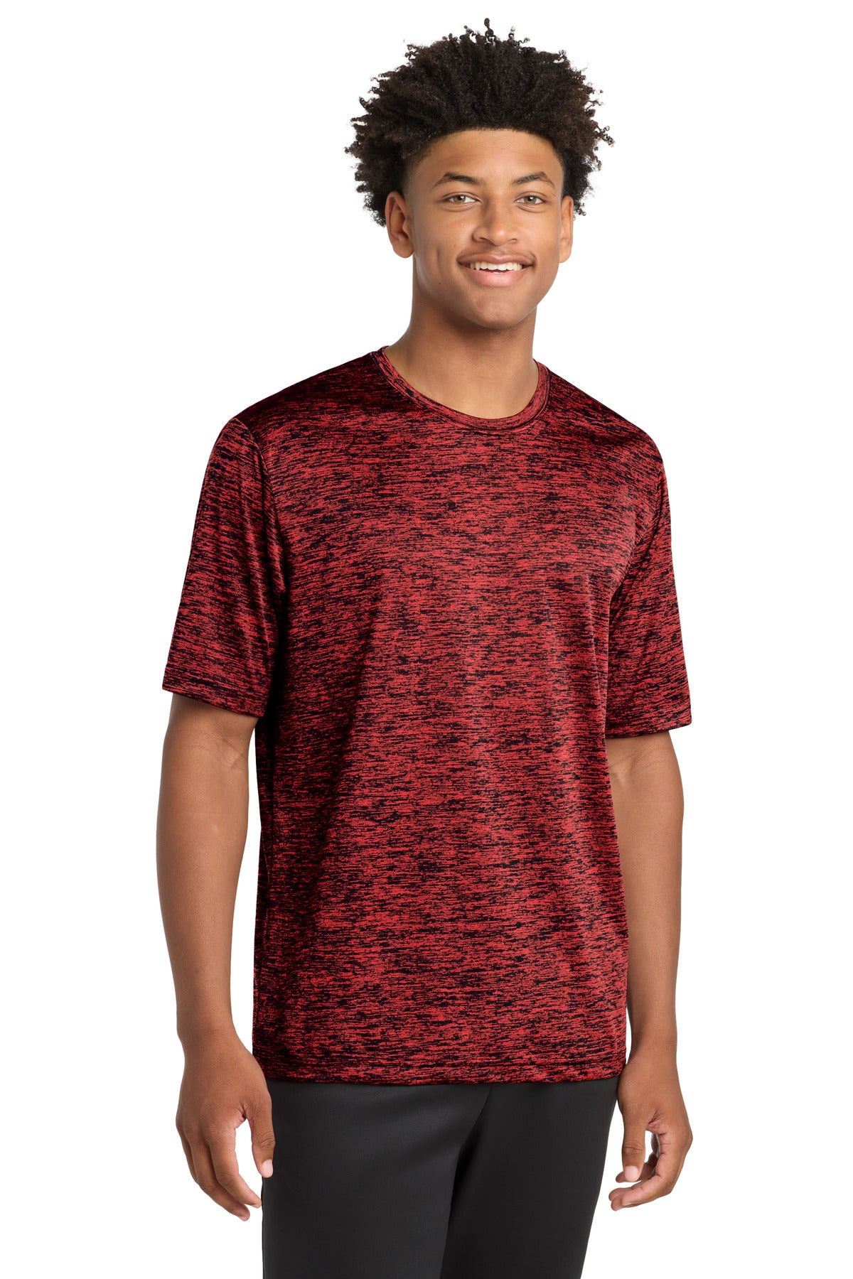 Custom Embroidery or DTF Print - Sport-Tek ® PosiCharge ® Electric Heather Tee. ST390