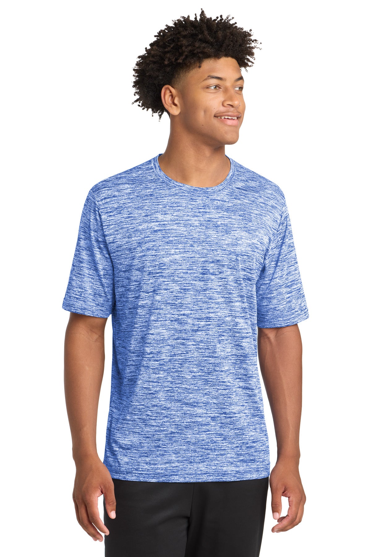 Custom Embroidery or DTF Print - Sport-Tek ® PosiCharge ® Electric Heather Tee. ST390