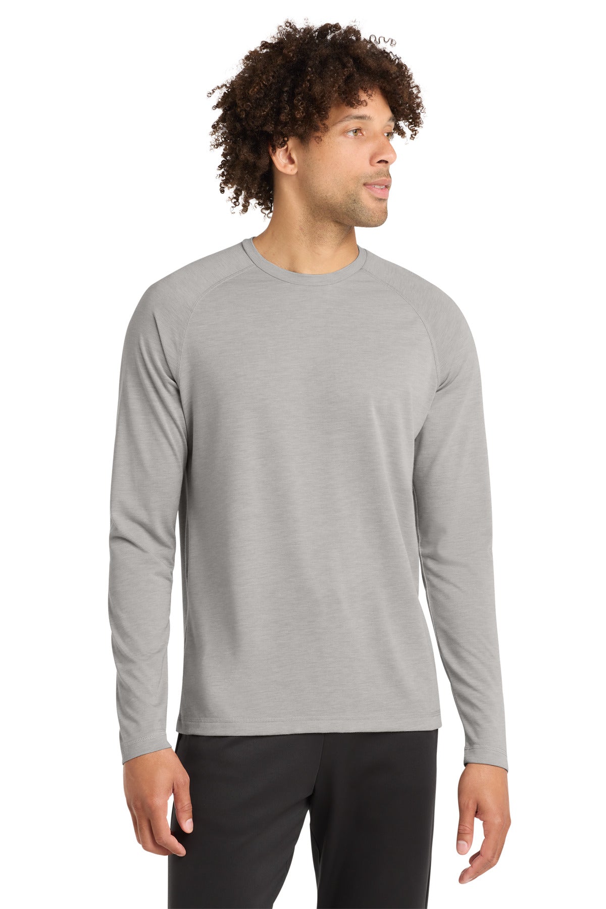 Custom Embroidery or DTF Print - Sport-Tek ® PosiCharge ® Long Sleeve Tri-Blend Wicking Raglan Tee ST400LS