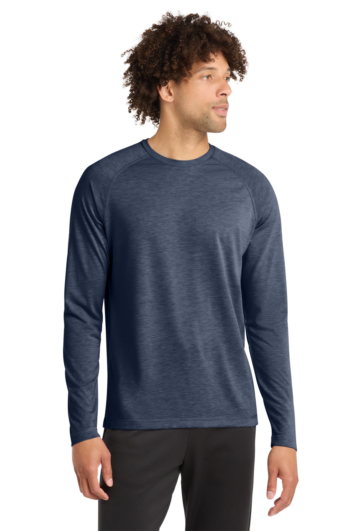 Custom Embroidery or DTF Print - Sport-Tek ® PosiCharge ® Long Sleeve Tri-Blend Wicking Raglan Tee ST400LS