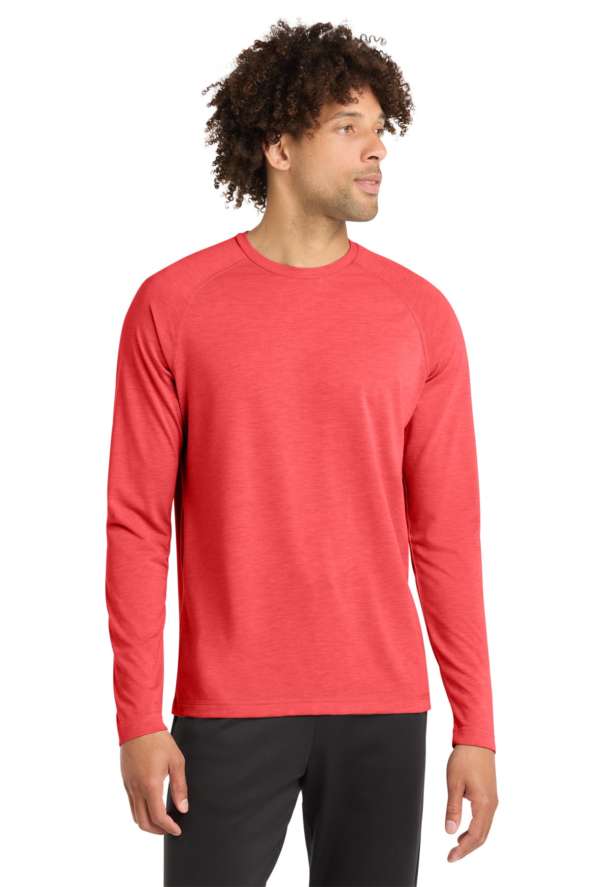 Custom Embroidery or DTF Print - Sport-Tek ® PosiCharge ® Long Sleeve Tri-Blend Wicking Raglan Tee ST400LS