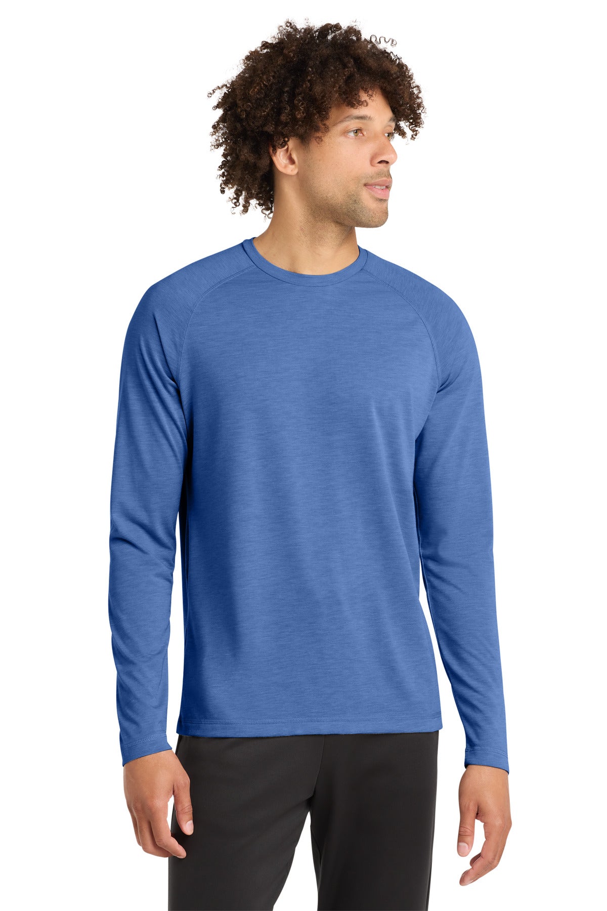 Custom Embroidery or DTF Print - Sport-Tek ® PosiCharge ® Long Sleeve Tri-Blend Wicking Raglan Tee ST400LS